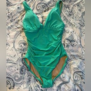 NWOT JCrew factory v neck rouched swimsuit